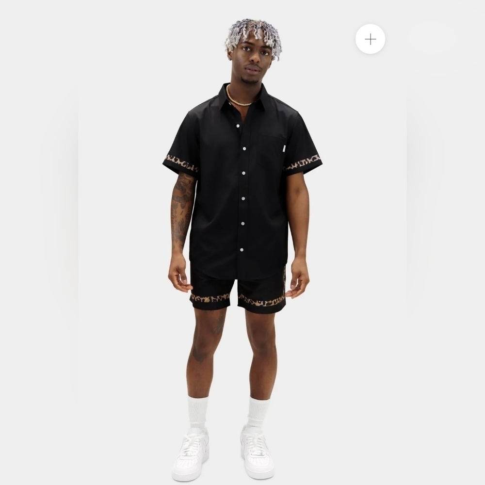 MAVRANS BLACK LEOPARD GAME‎ WEEKEND SHIRT Size XL